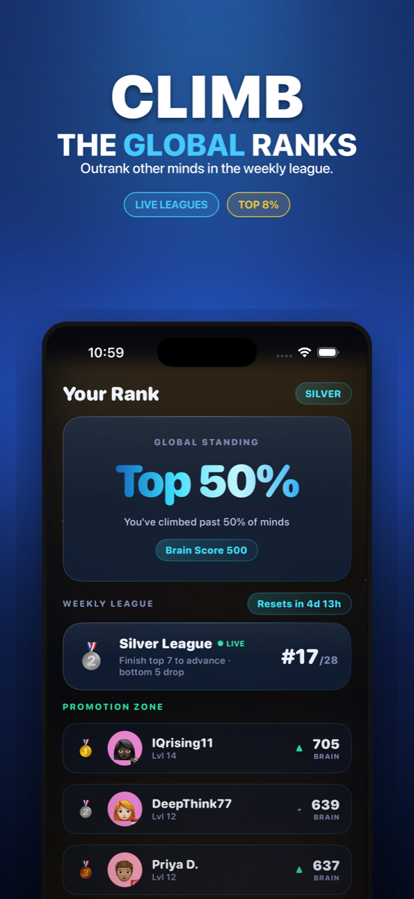 Brain Gym leaderboard